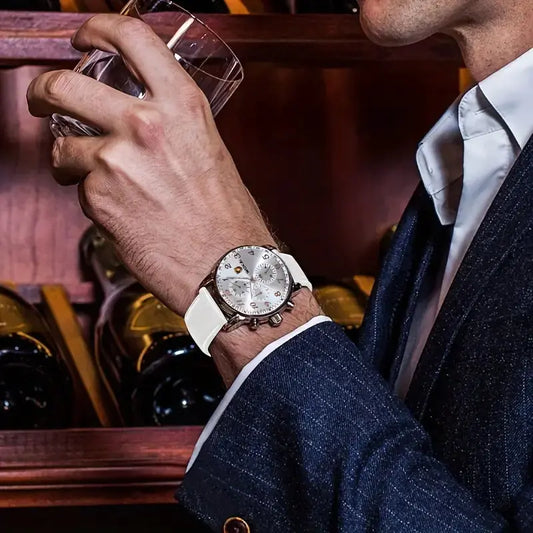 Men's Quartz Business and Sports Watches with Belts