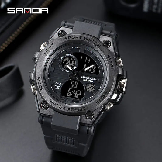 Luminous Chronograph Digital Watch for Leisure Use